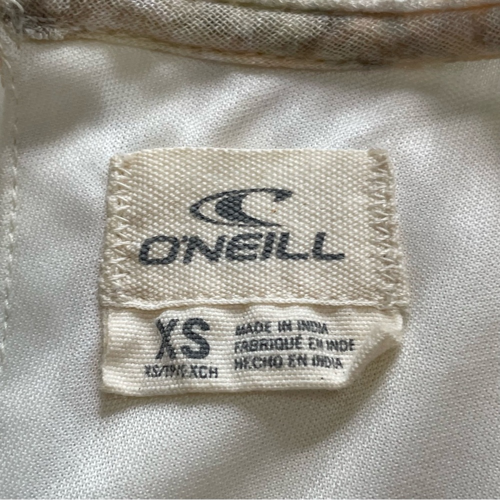 O'Neill Sleeveless Off-White Floral Rayon Dress Boho Romantic Beachy Size XS - Picture 11 of 12